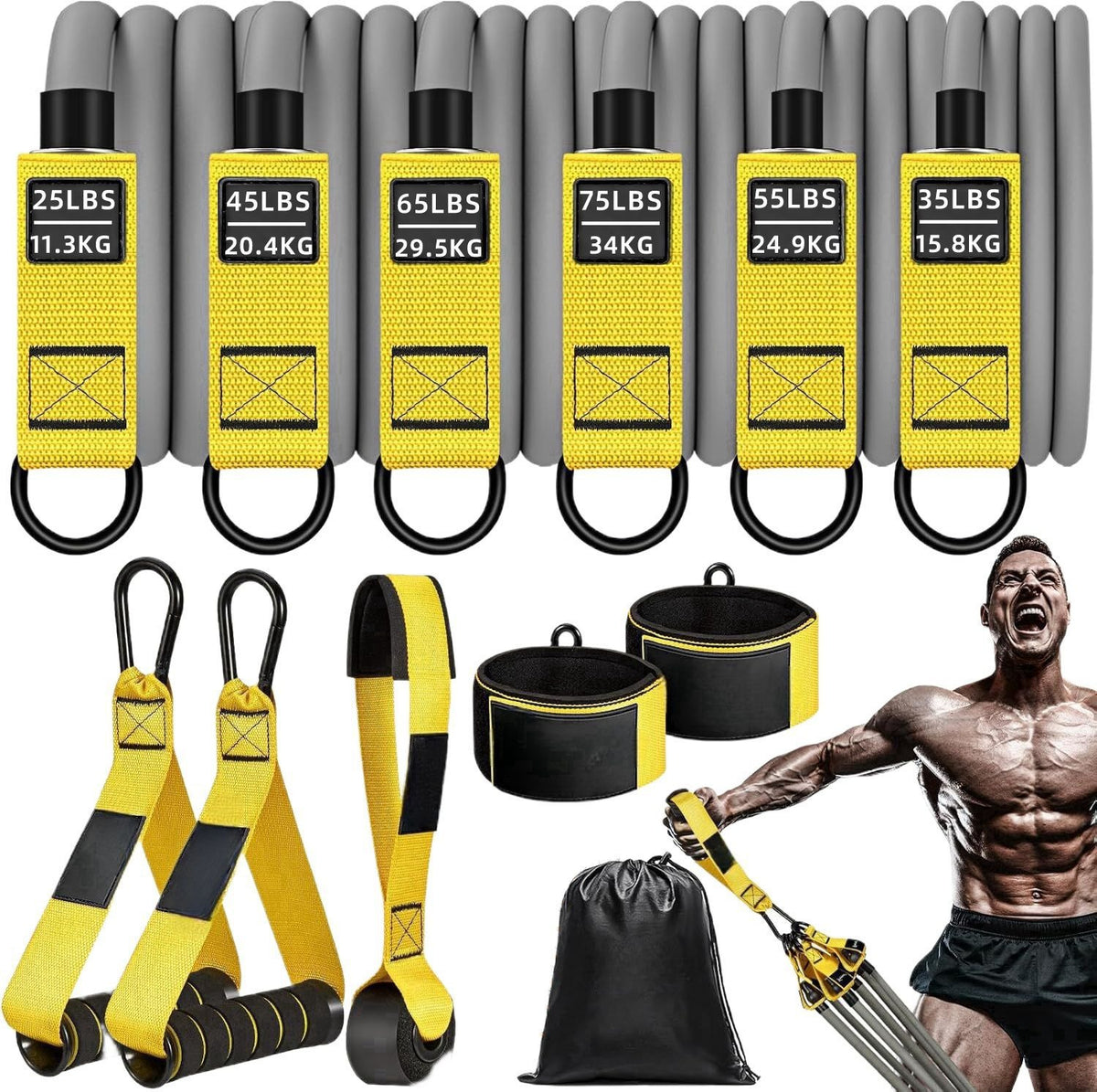 Home Stretching Resistance Band Set