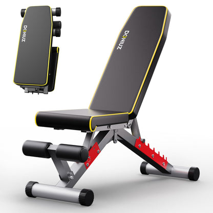 DONIUZ Weight Bench Adjustable Workout Bench Press Set for Home Gym Full Body Strength Workout Easy Assembly Foldable Training Lifting Bench Max Load 750